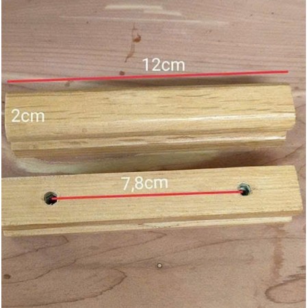 PK : Tay Nắm Tủ Bằng Gỗ Sồi - Bản Gỗ W12cm